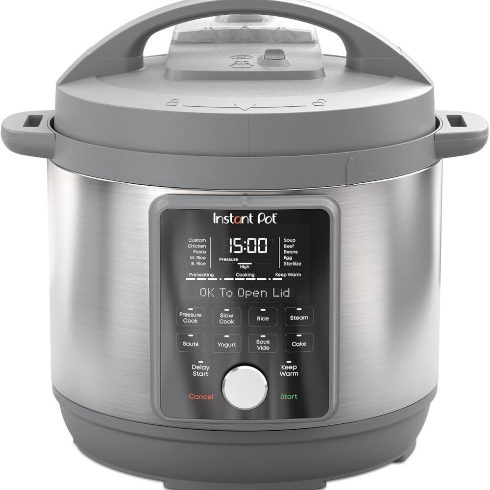 6-Quart Whisper Quiet 9-in-1 Electric Pressure Cooker, Slow Rice Steamer, Sauté,